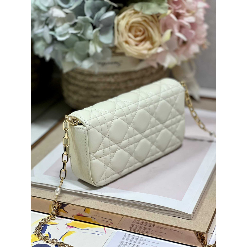 D*or milky white cannage lady bag