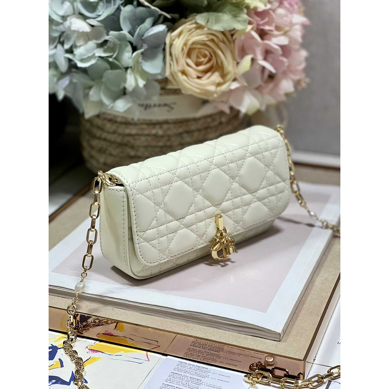 D*or milky white cannage lady bag