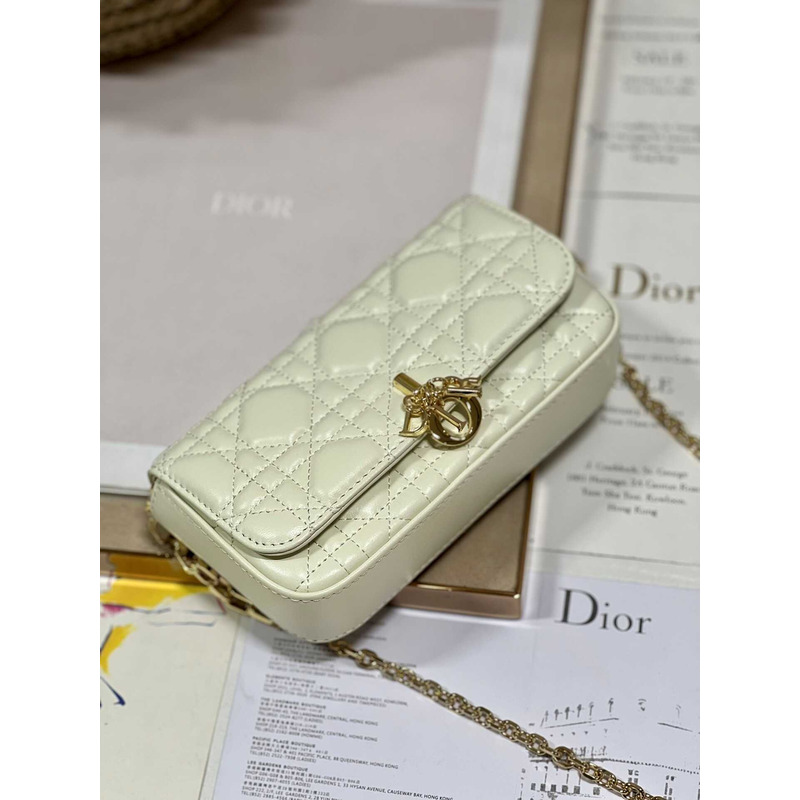 D*or milky white cannage lady bag