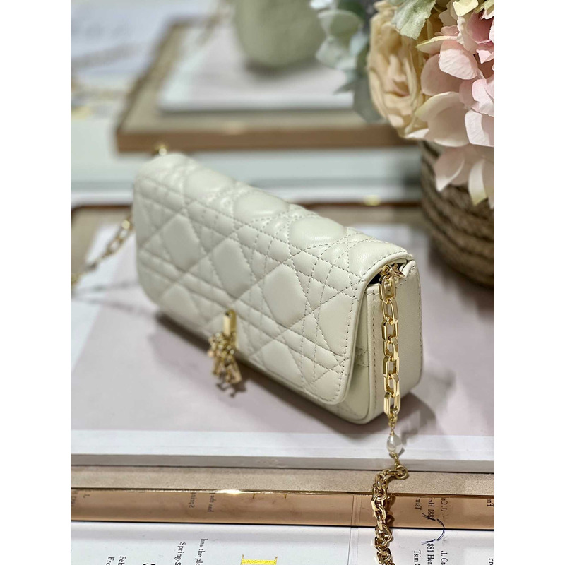 D*or milky white cannage lady bag