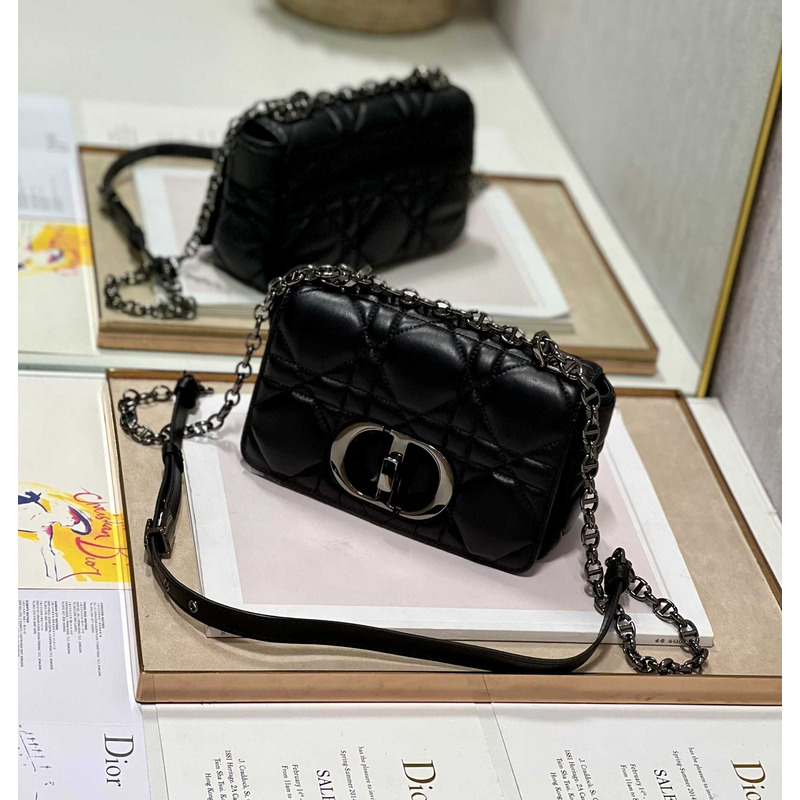 D*or black caro oversized cannage mini bag