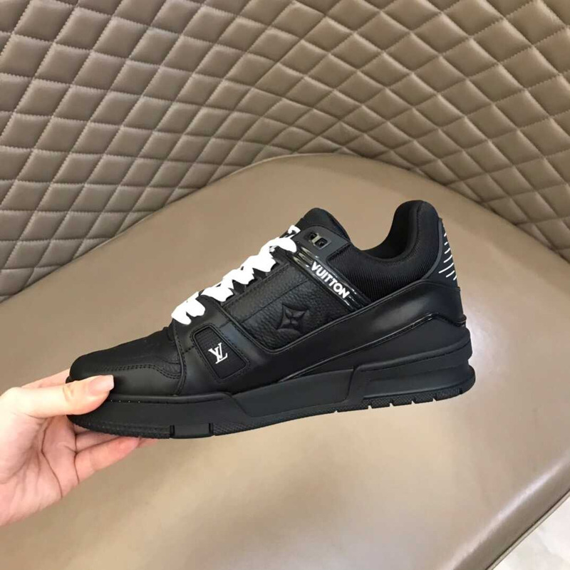 l**is V*t*n black trainer sneakers