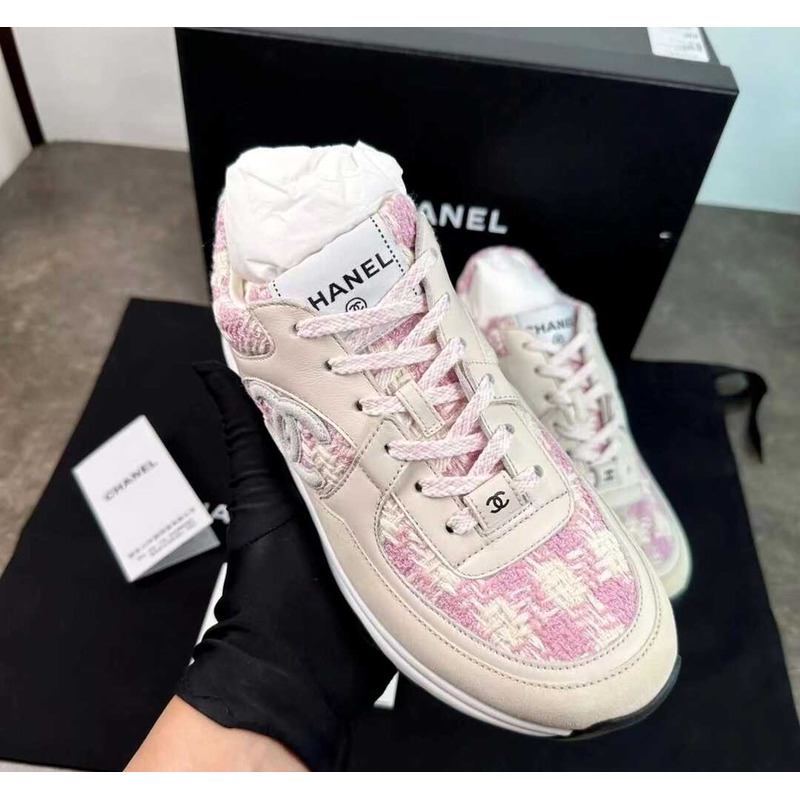 Ch*el low top trainer cc triple pink