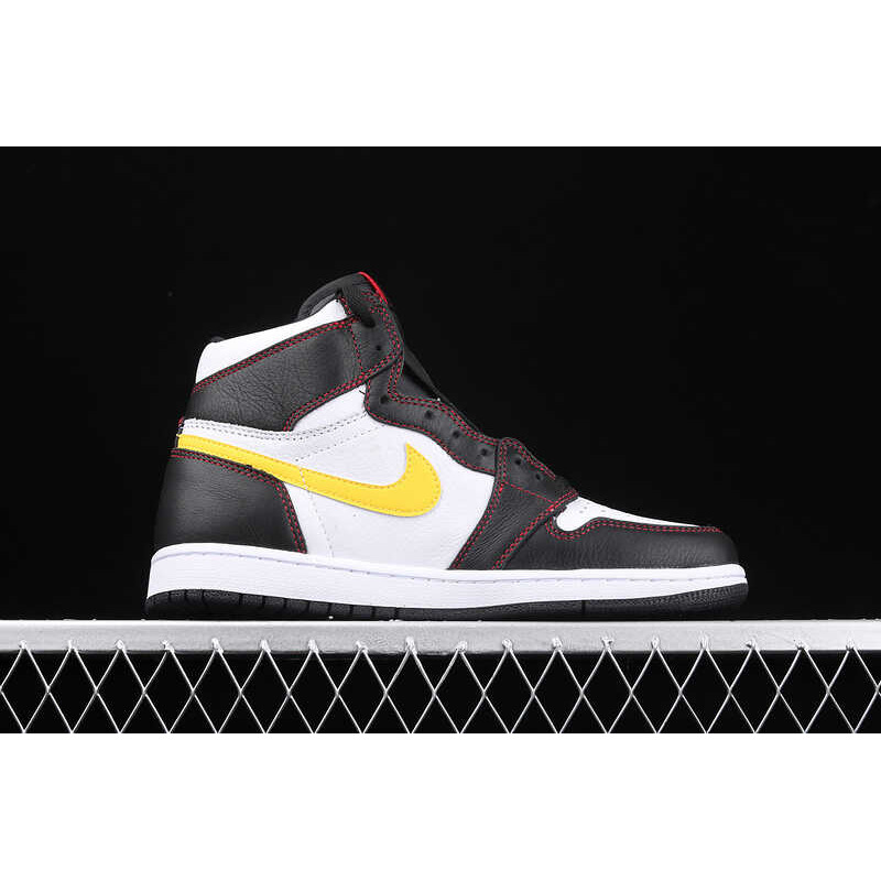 Jordan 1 Retro High Defiant White Black Gym Red