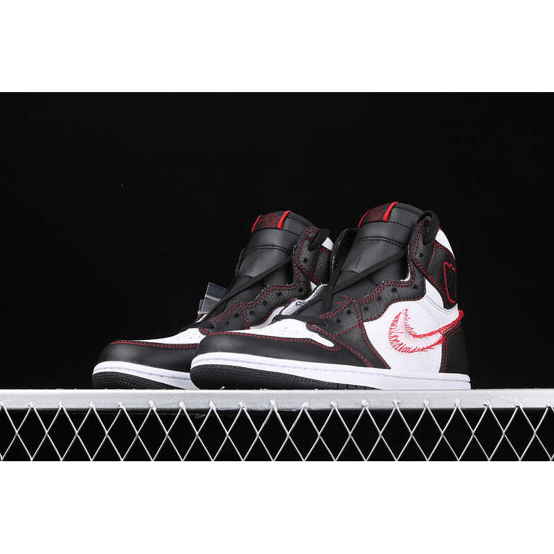 Jordan 1 Retro High Defiant White Black Gym Red