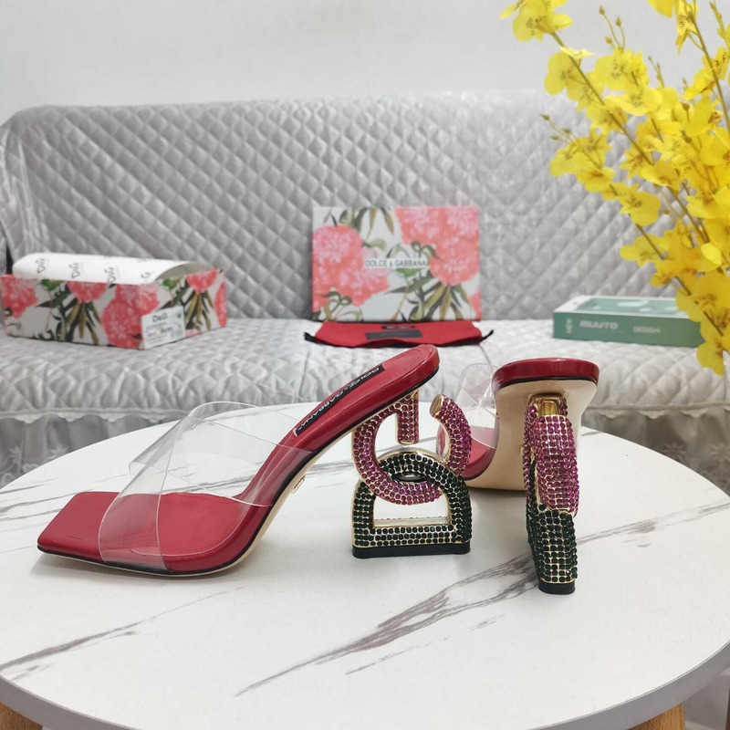 Dolce & Gabbana Dolce & Gabbana Strap Heeled Sandals Red