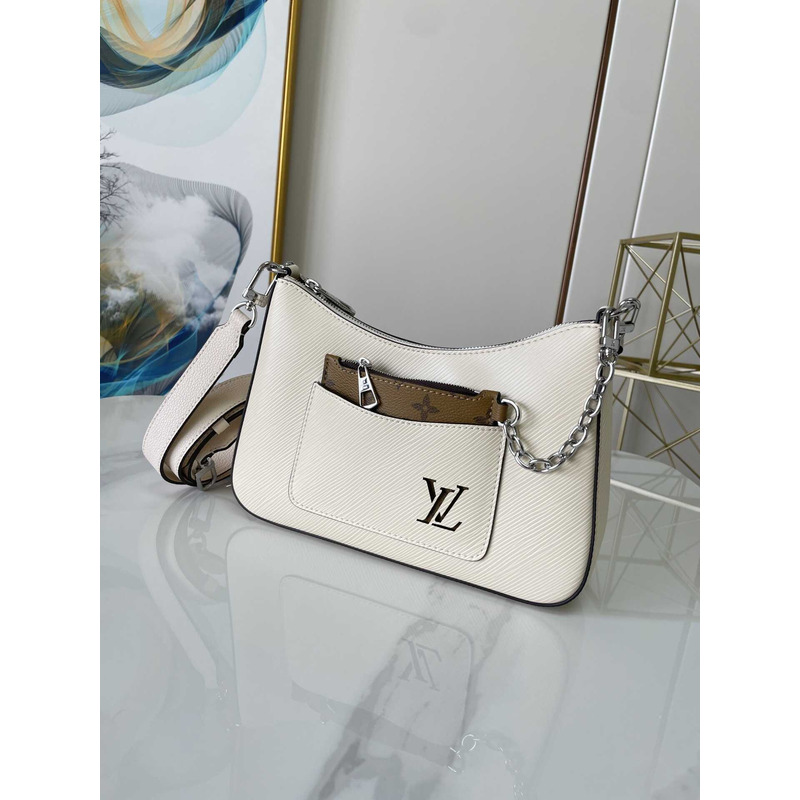 l**is V*t*n marelle handbag cowhide leather white