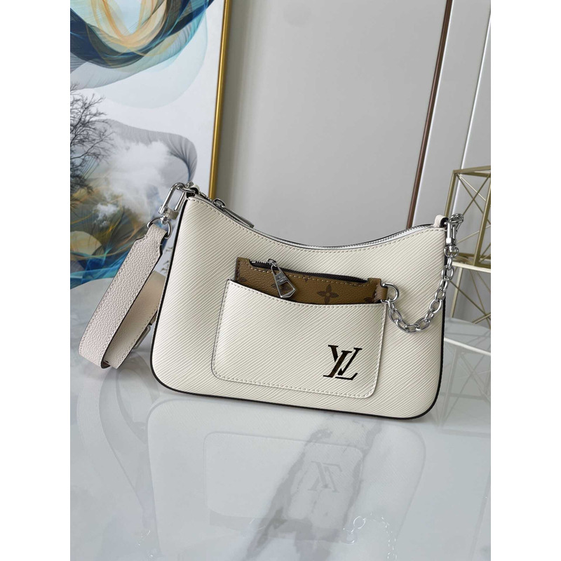 l**is V*t*n marelle handbag cowhide leather white