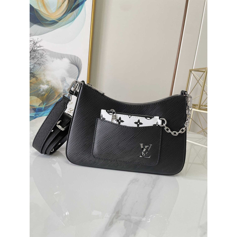 l**is V*t*n marelle handbag cowhide leather black