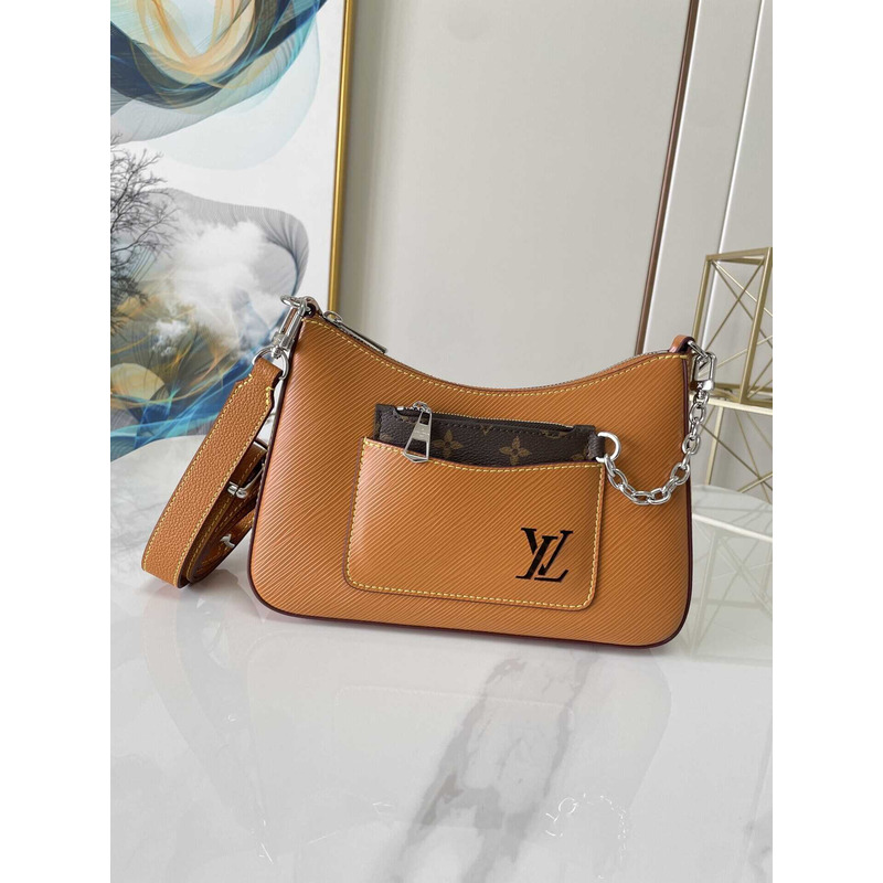 l**is V*t*n marelle handbag cowhide leather gold honey