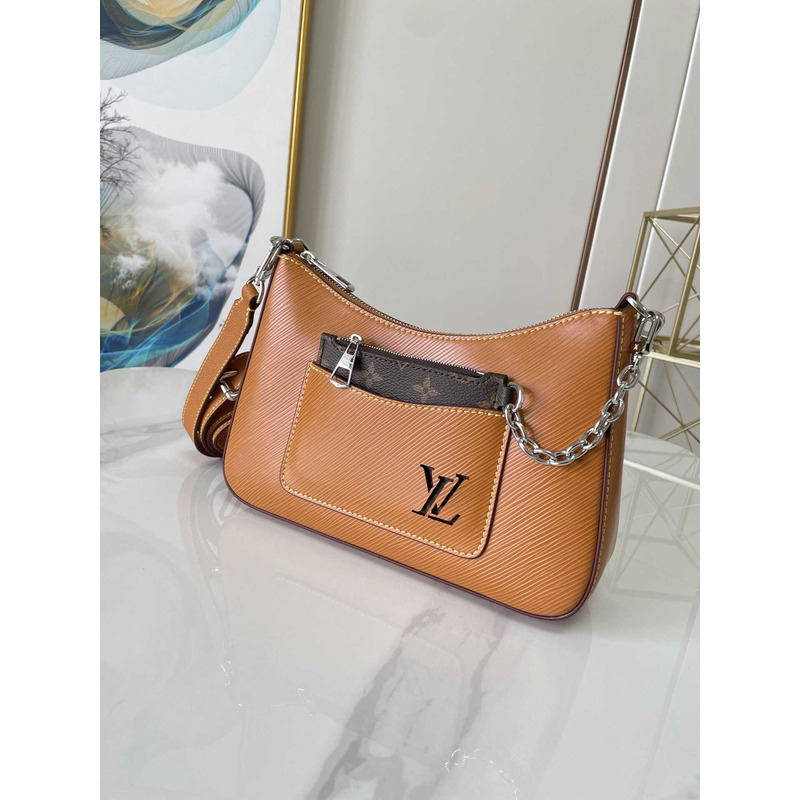 l**is V*t*n marelle handbag cowhide leather gold honey