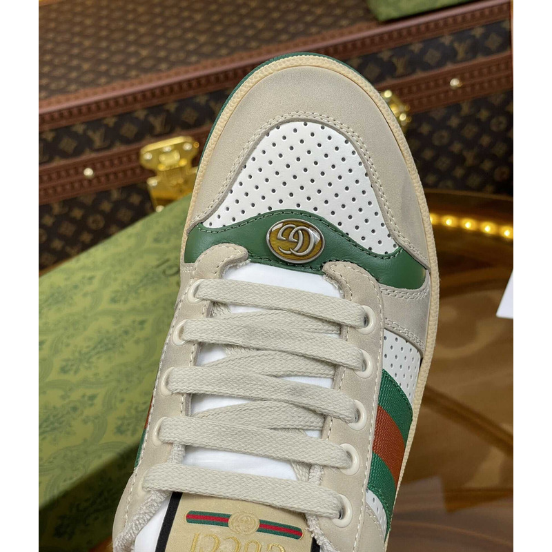 G*u*i screener sneakers green white