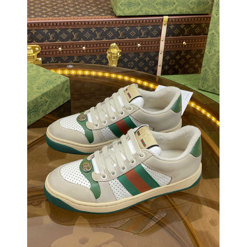 G*u*i screener sneakers green white