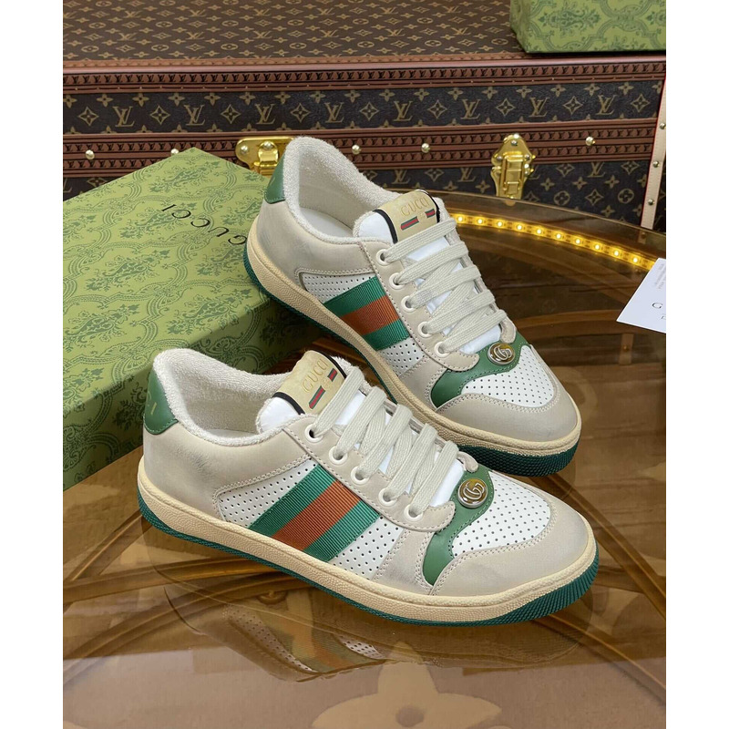 G*u*i screener sneakers green white