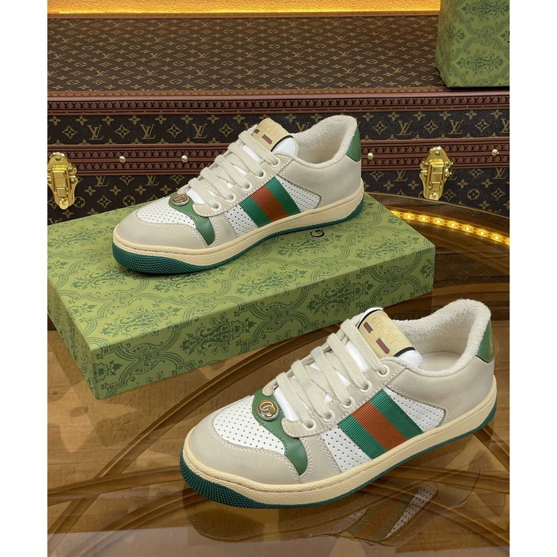 G*u*i screener sneakers green white