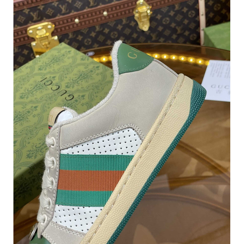 G*u*i screener sneakers green white