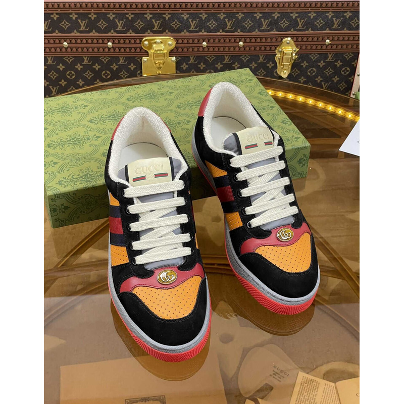 G*u*i screener sneakers black orange