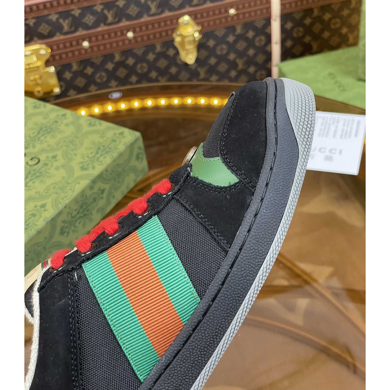 G*u*i screener sneakers black green