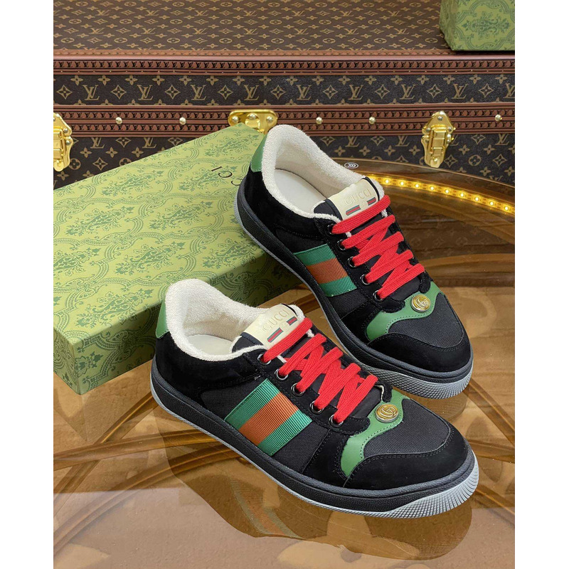 G*u*i screener sneakers black green