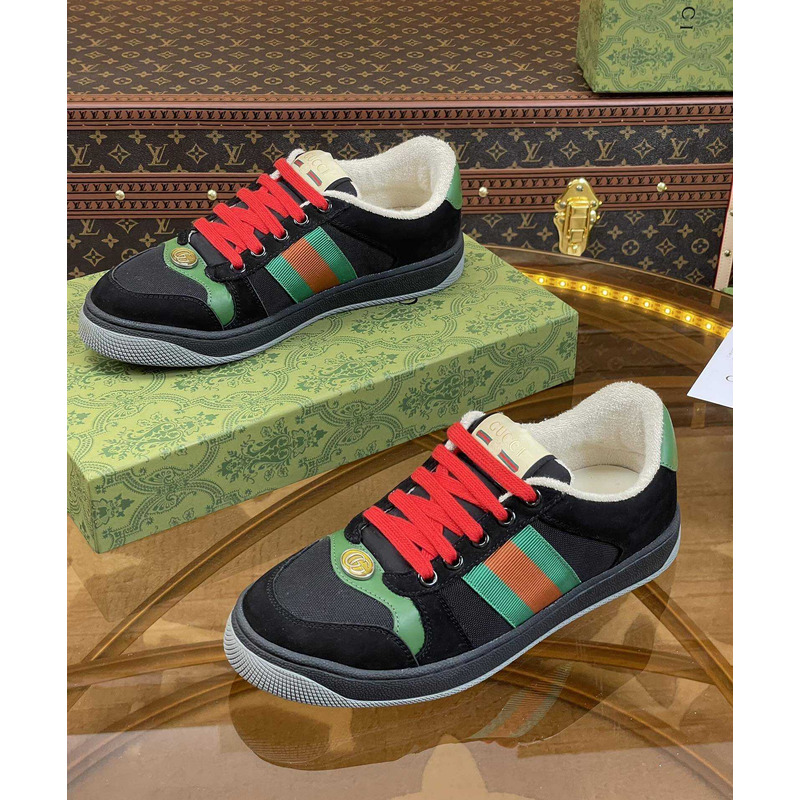 G*u*i screener sneakers black green