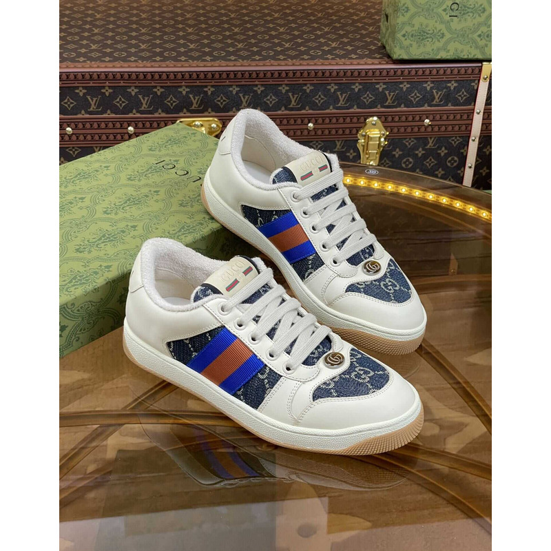 G*u*i screener sneakers white blue