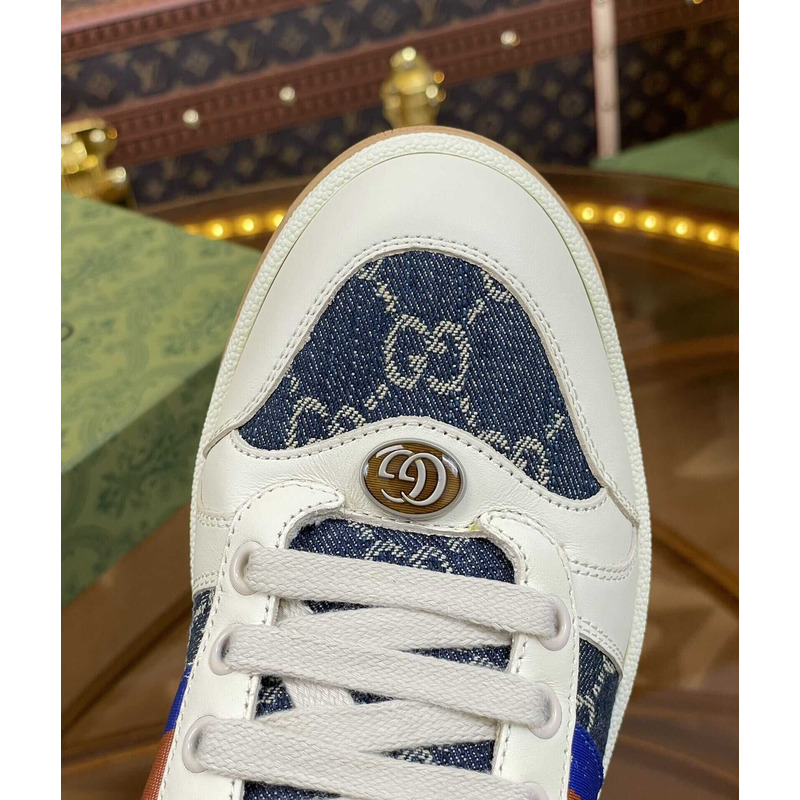 G*u*i screener sneakers white blue