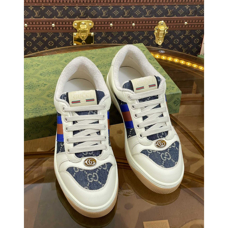 G*u*i screener sneakers white blue