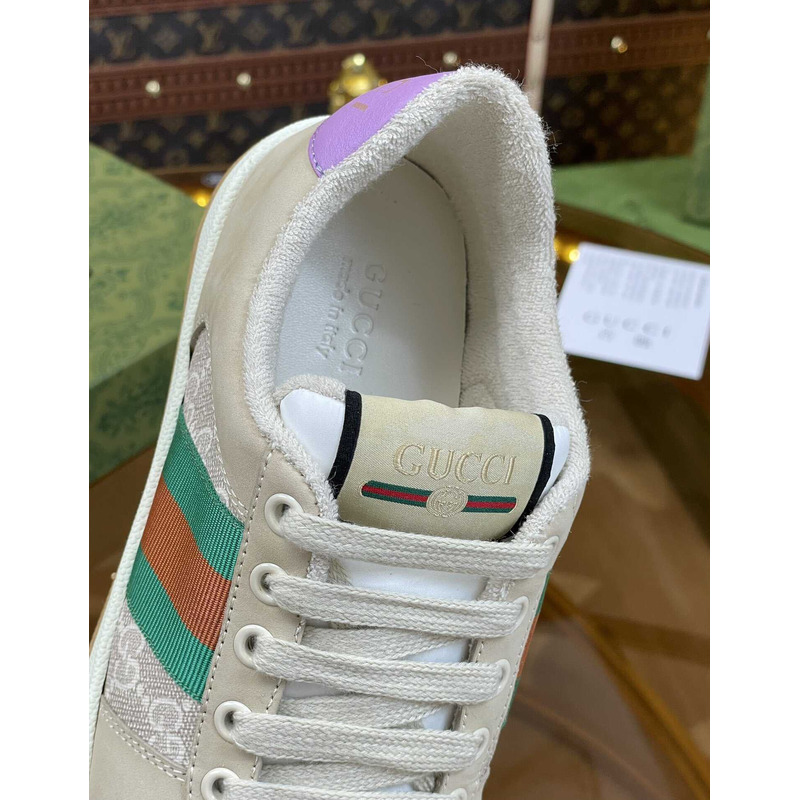 G*u*i screener sneakers white purple