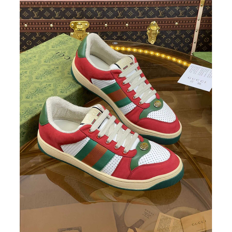 G*u*i screener sneaker green red