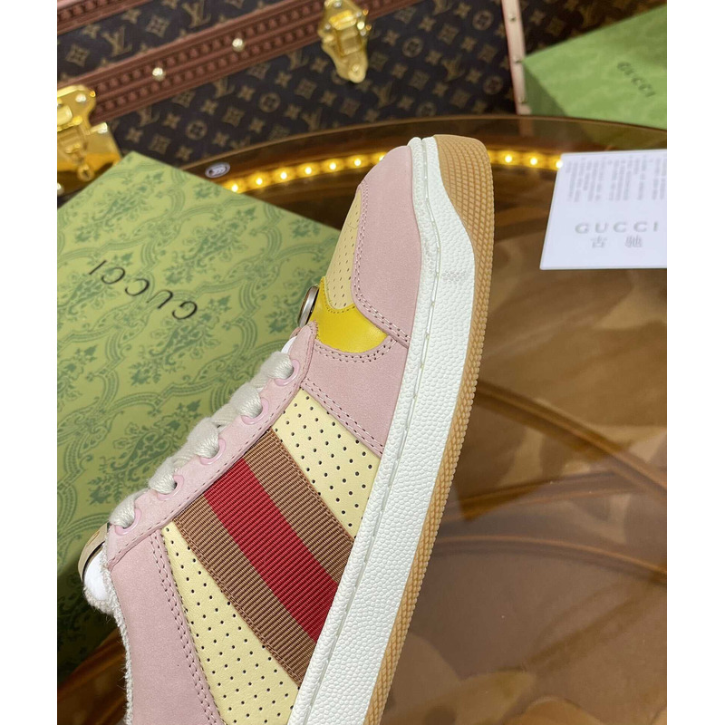 G*u*i screener sneaker yellow pink