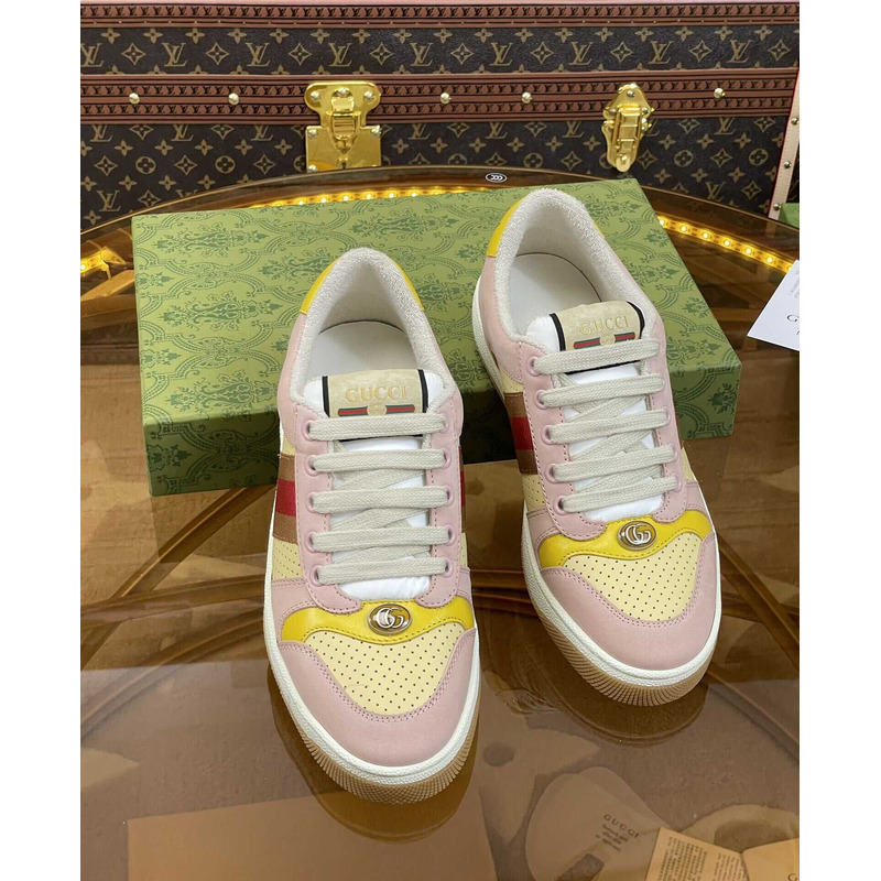 G*u*i screener sneaker yellow pink