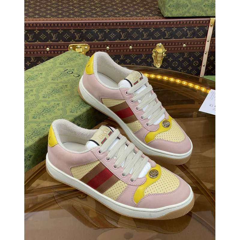 G*u*i screener sneaker yellow pink