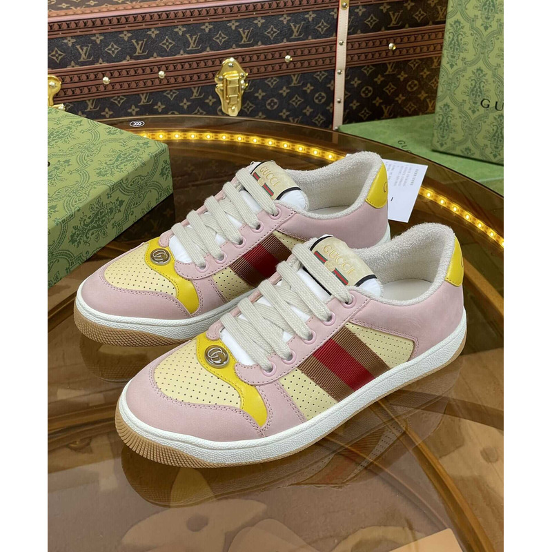 G*u*i screener sneaker yellow pink