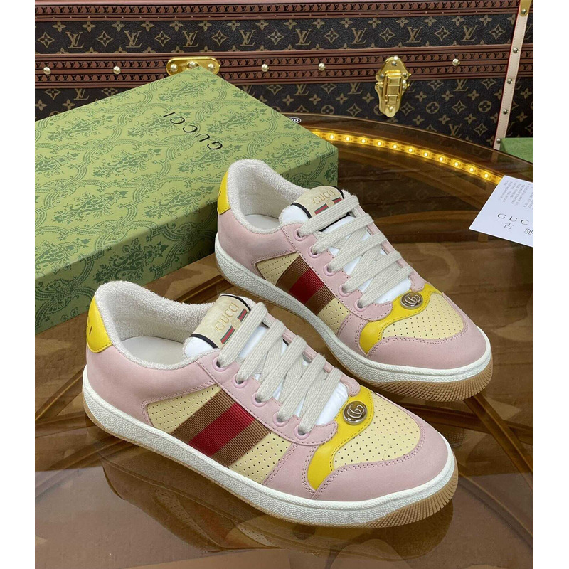 G*u*i screener sneaker yellow pink