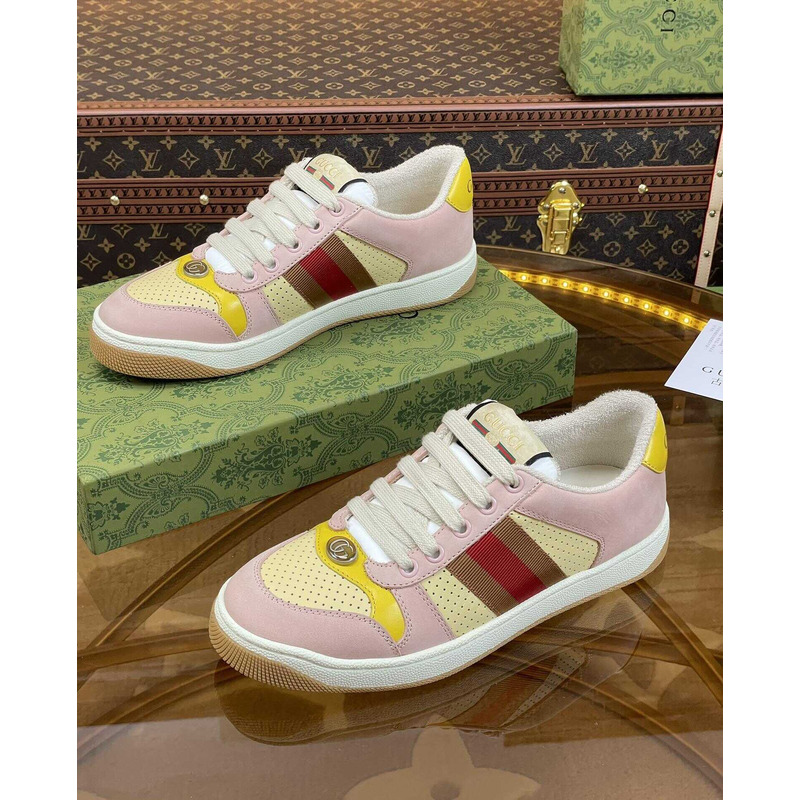 G*u*i screener sneaker yellow pink