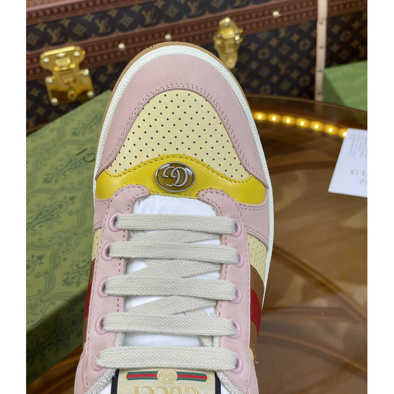 G*u*i screener sneaker yellow pink