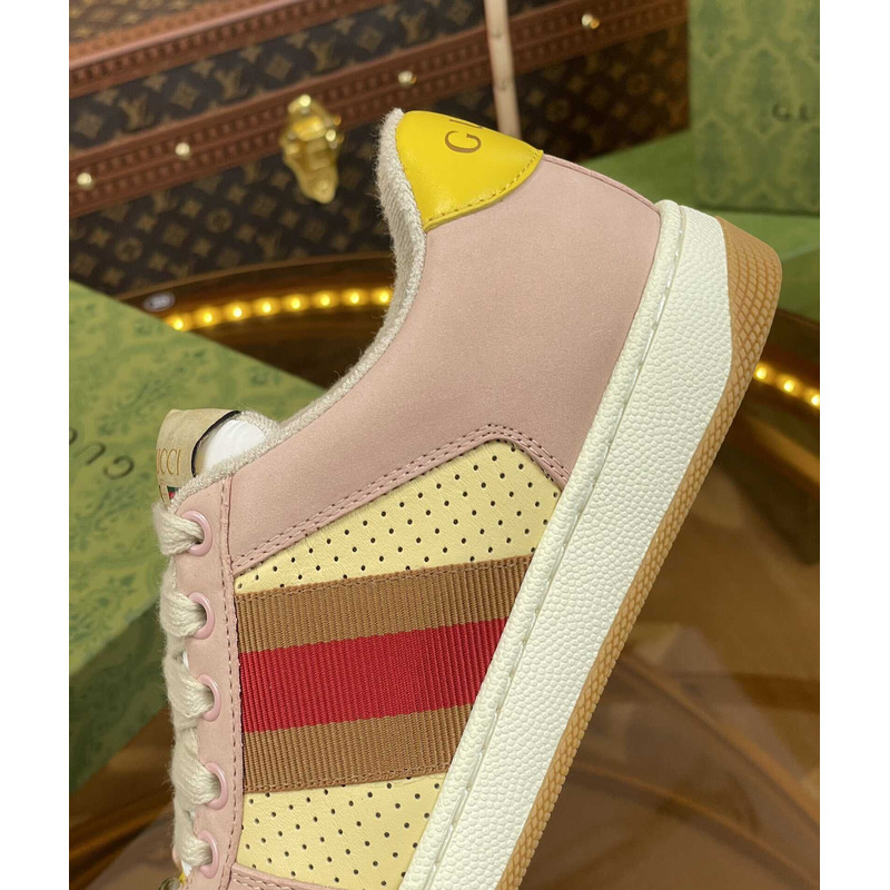 G*u*i screener sneaker yellow pink