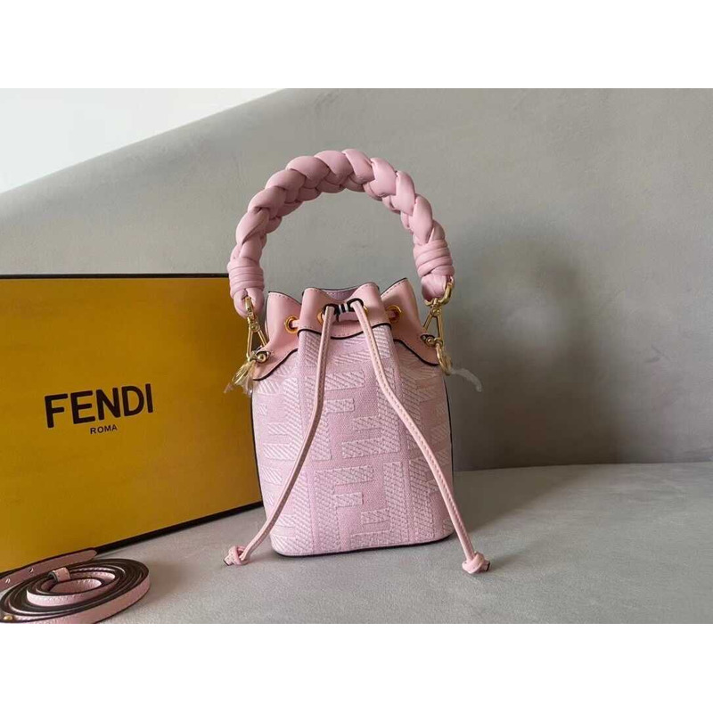 F**di mon tresor ff canvas mini bag pink