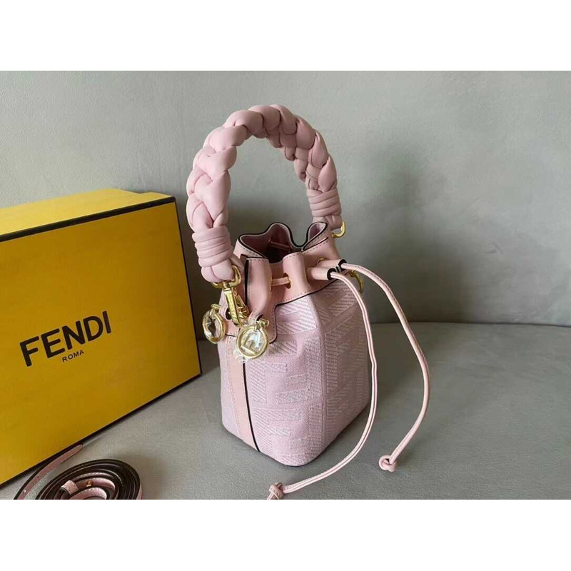 F**di mon tresor ff canvas mini bag pink