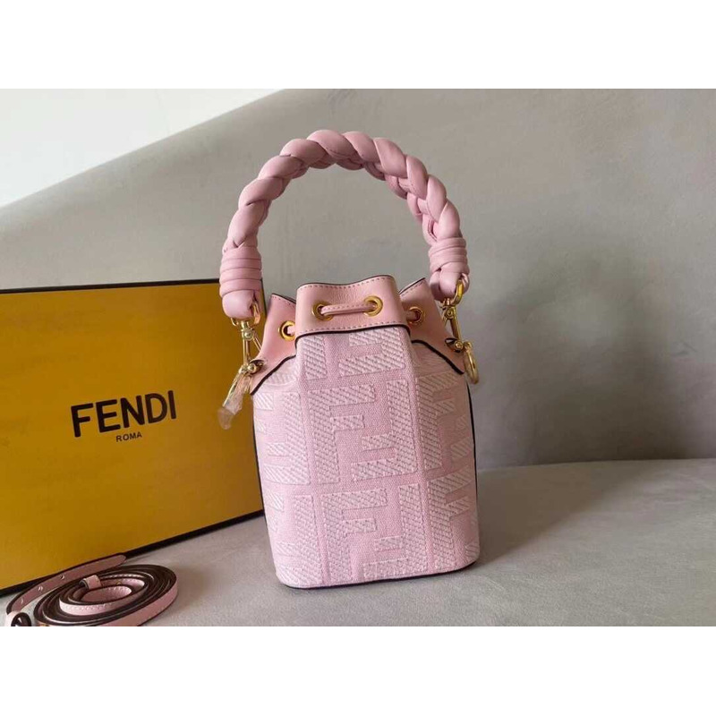 F**di mon tresor ff canvas mini bag pink