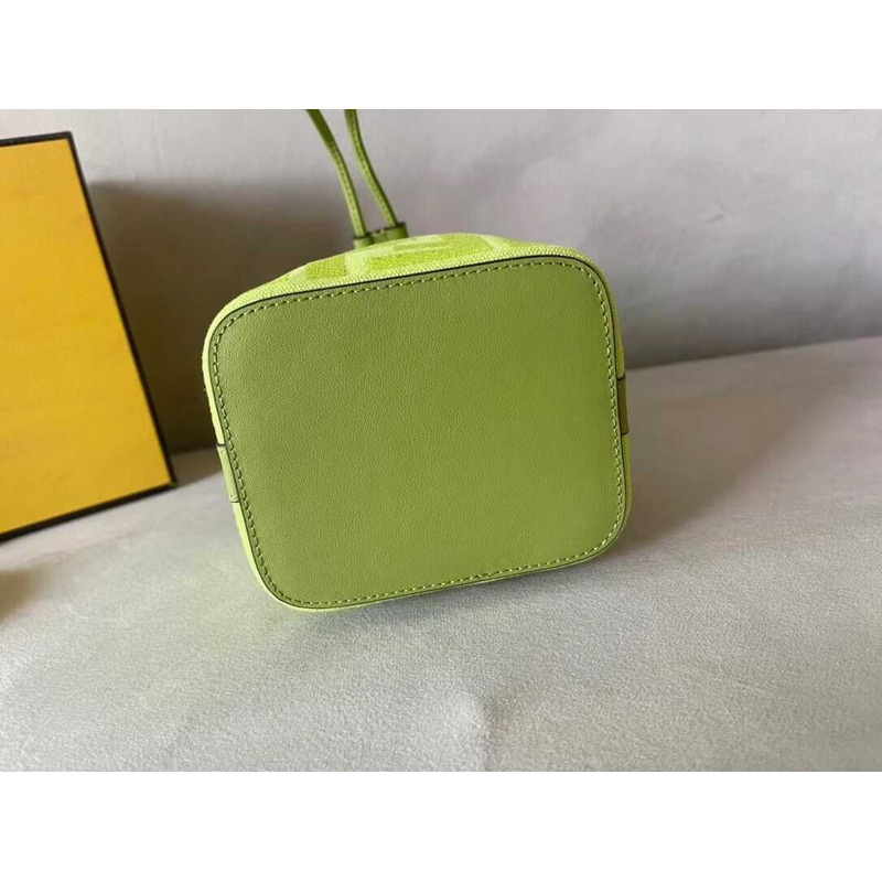 F**di mon tresor ff canvas mini bag lime green