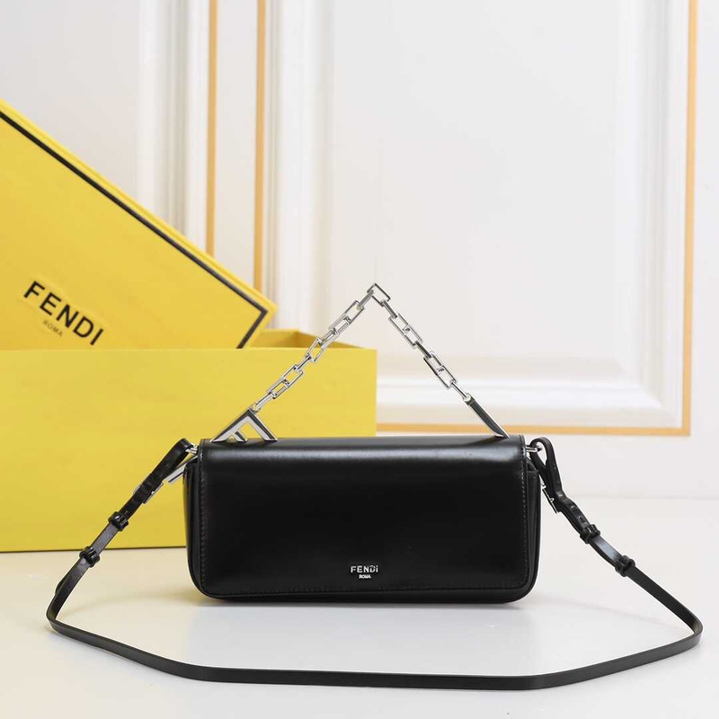 F**di first sight leather mini bag black