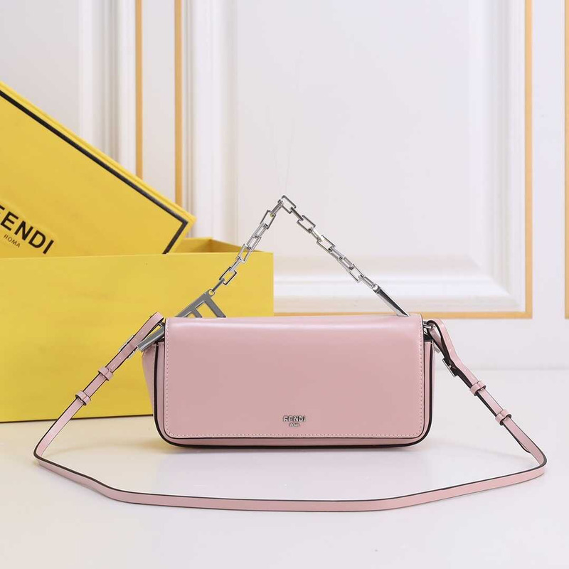 F**di first sight leather mini bag pink