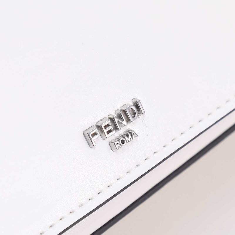 F**di first sight leather mini bag white