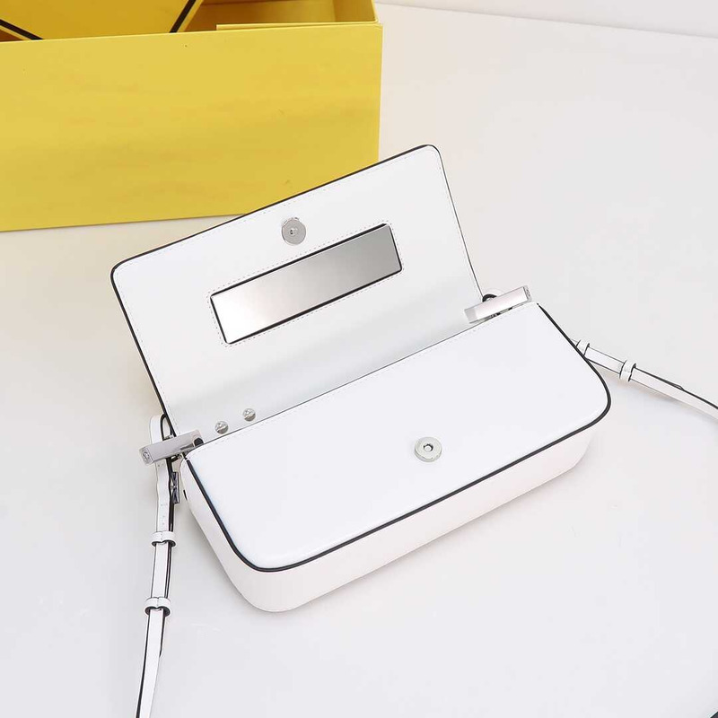 F**di first sight leather mini bag white