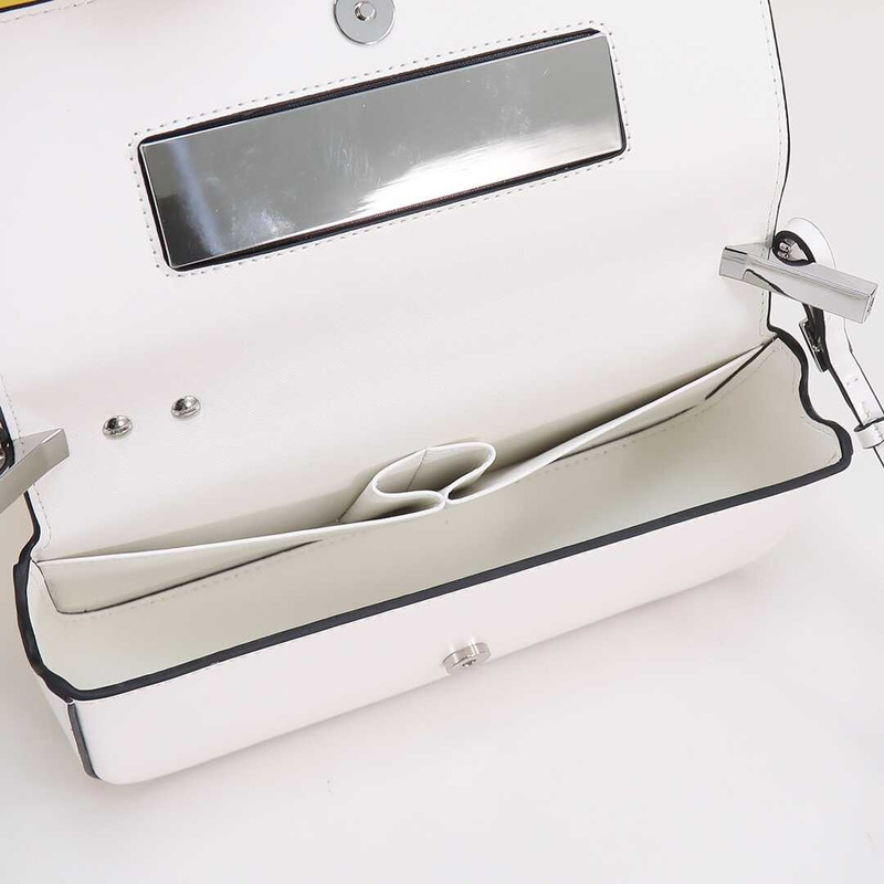 F**di first sight leather mini bag white