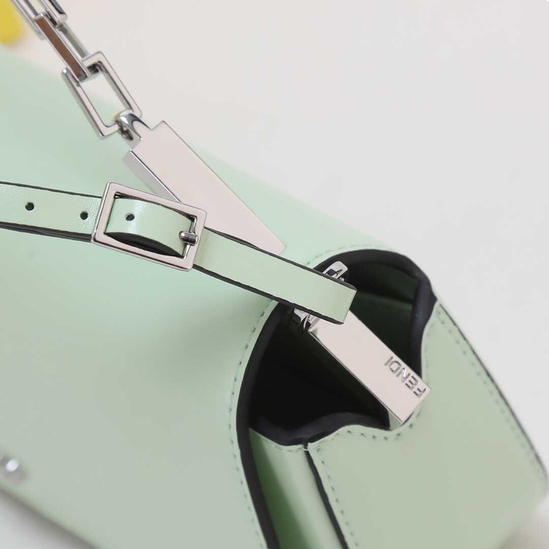 F**di first sight leather mini bag light green