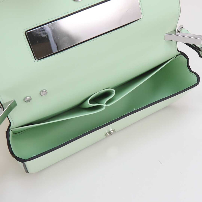 F**di first sight leather mini bag light green