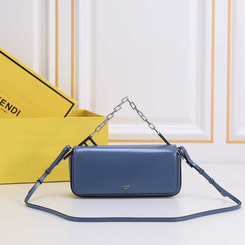 F**di first sight leather mini bag blue