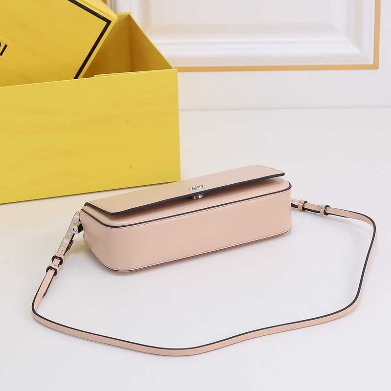 F**di first sight leather mini bag beige